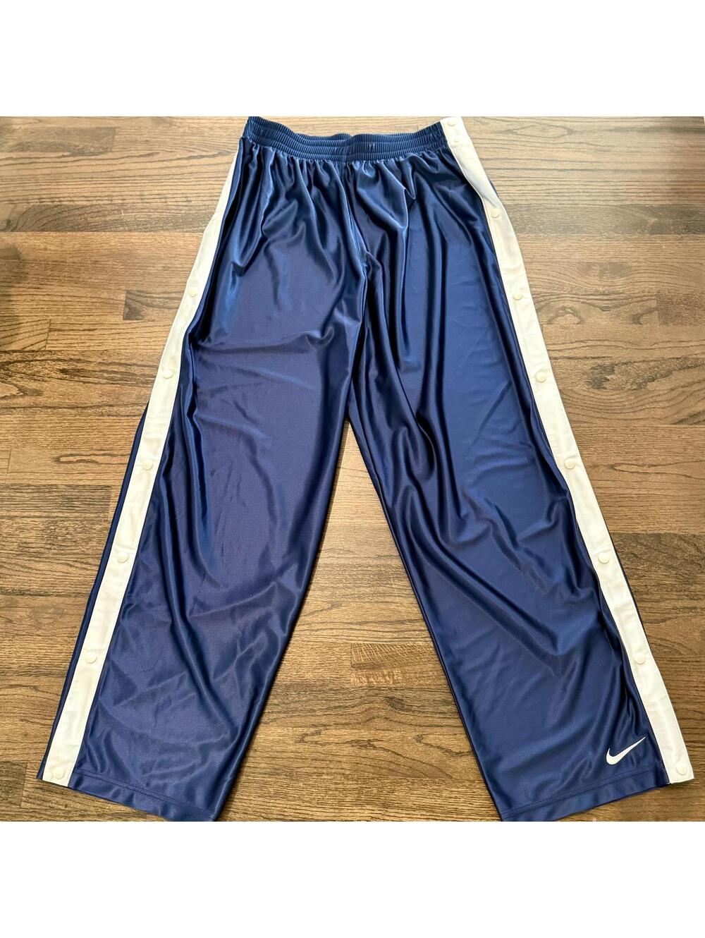 NWOT Men's Vintage Y2K Nike Baggy Wide Leg Blue Track Pants Size XXL